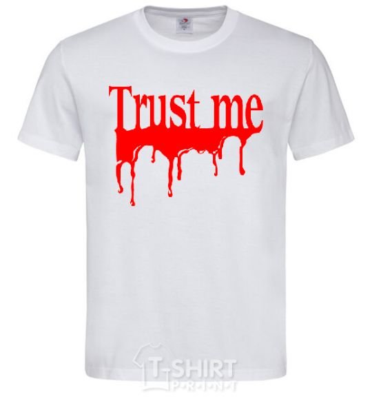 Men's T-Shirt TRUST ME painted White фото