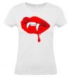 Women's T-shirt VAMPIRE LIPS White фото