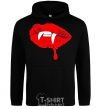 Men`s hoodie VAMPIRE LIPS black фото