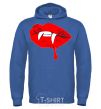 Men`s hoodie VAMPIRE LIPS royal фото