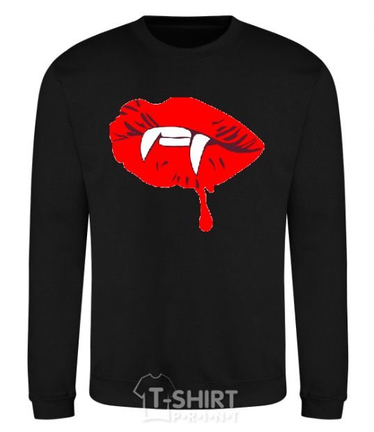 Sweatshirt VAMPIRE LIPS black фото