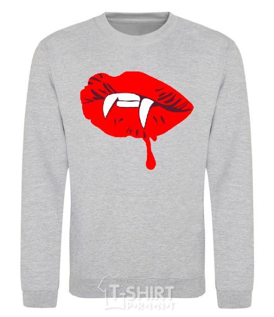 Sweatshirt VAMPIRE LIPS sport-grey фото