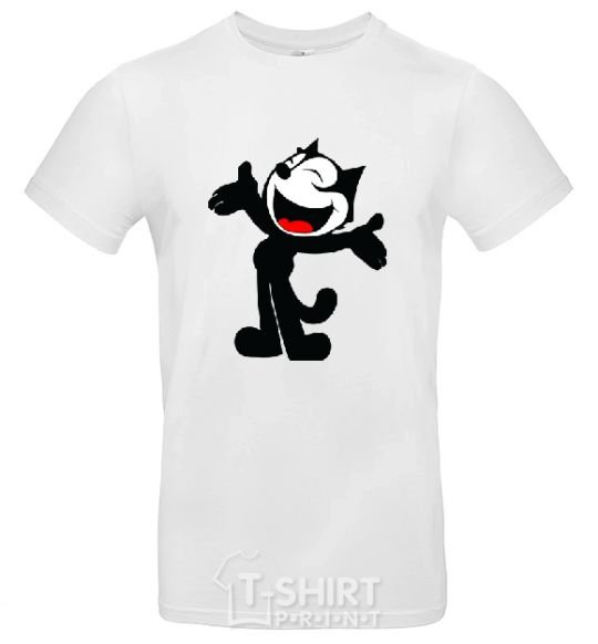 Men's T-Shirt FELIX THE CAT Happy White фото