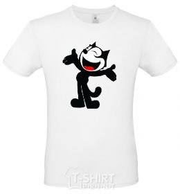 Men's T-Shirt FELIX THE CAT Happy White фото
