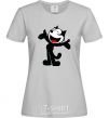 Women's T-shirt FELIX THE CAT Happy grey фото