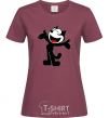 Women's T-shirt FELIX THE CAT Happy burgundy фото