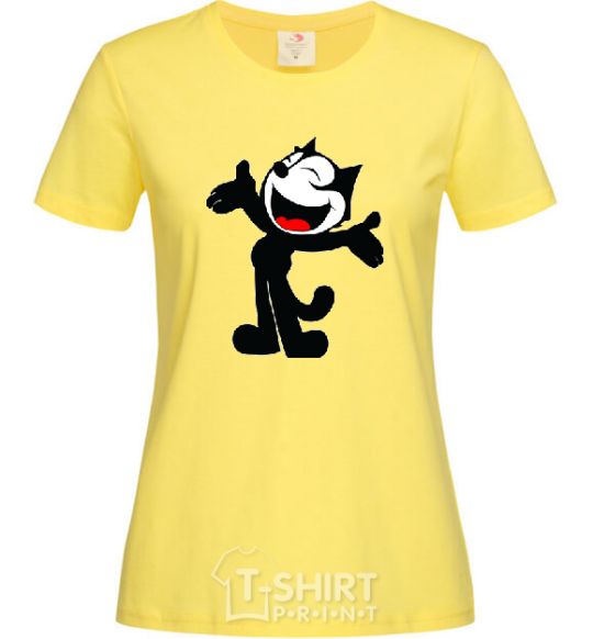 Women's T-shirt FELIX THE CAT Happy cornsilk фото