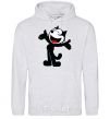 Мужская толстовка (худи) FELIX THE CAT Happy Серый меланж фото