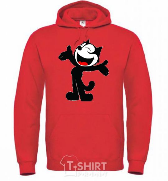 Men`s hoodie FELIX THE CAT Happy bright-red фото