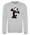 Свитшот FELIX THE CAT Happy Серый меланж фото