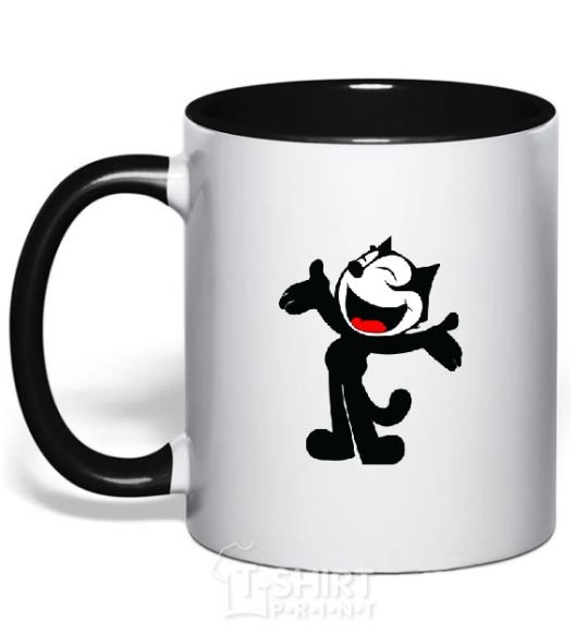 Чашка с цветной ручкой FELIX THE CAT Happy Черный фото