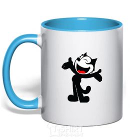 Mug with a colored handle
