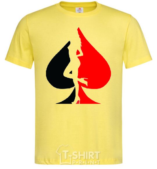 Men's T-Shirt POKER GIRL cornsilk фото