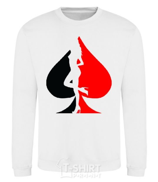 Sweatshirt POKER GIRL White фото