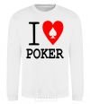 Sweatshirt I LOVE POKER White фото