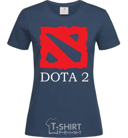 Women's T-shirt DOTA 2 logo navy-blue фото