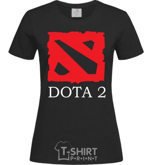 Women's T-shirt DOTA 2 logo black фото