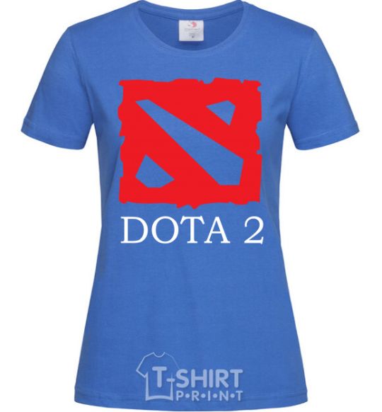 Women's T-shirt DOTA 2 logo royal-blue фото