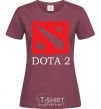 Женская футболка DOTA 2 логотип Бордовый фото