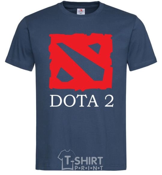 Мужская футболка DOTA 2 логотип Темно-синий фото