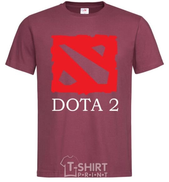 Мужская футболка DOTA 2 логотип Бордовый фото