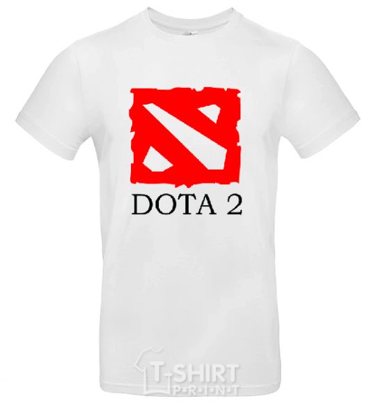 Мужская футболка DOTA 2 логотип Белый фото