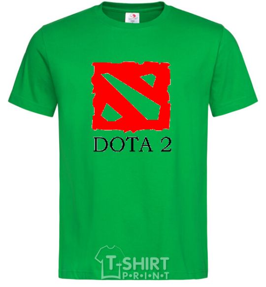 Мужская футболка DOTA 2 логотип Зеленый фото