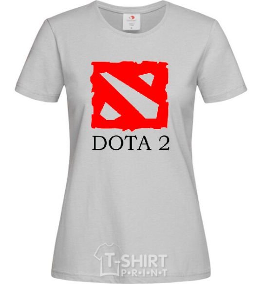 Women's T-shirt DOTA 2 logo grey фото