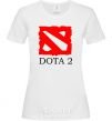 Женская футболка DOTA 2 логотип Белый фото