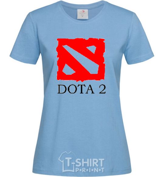 Women's T-shirt DOTA 2 logo sky-blue фото