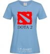 Женская футболка DOTA 2 логотип Голубой фото