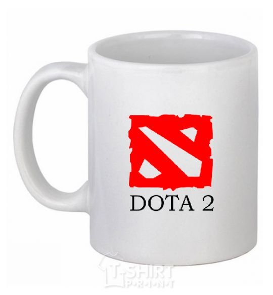 Чашка керамическая DOTA 2 логотип Белый фото