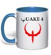 Mug with a colored handle QUAKE 4 royal-blue фото