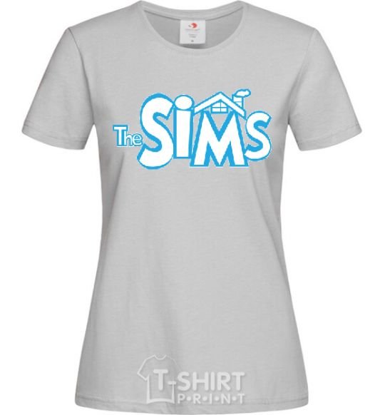 Women's T-shirt THE SIMS grey фото