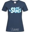 Women's T-shirt THE SIMS navy-blue фото