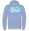 Men`s hoodie THE SIMS sky-blue фото