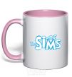 Mug with a colored handle THE SIMS light-pink фото