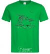 Men's T-Shirt SIMON'S CAT with a knot kelly-green фото