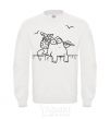 Sweatshirt SIMON'S CAT with a knot White фото