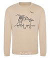 Sweatshirt SIMON'S CAT with a knot sand фото