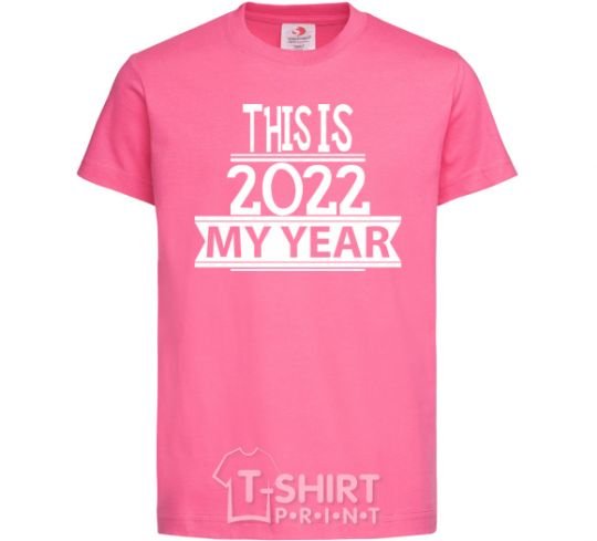 Kids T-shirt THIS IS MY 2020 YEAR heliconia фото
