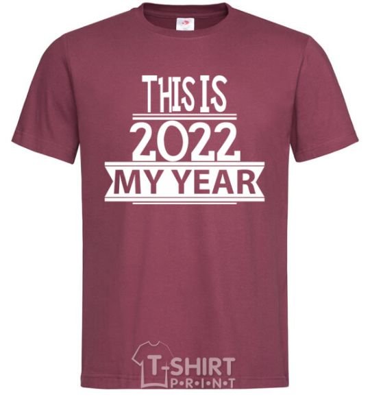 Men's T-Shirt THIS IS MY 2020 YEAR burgundy фото