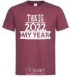 Мужская футболка THIS IS MY 2020 YEAR Бордовый фото