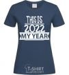 Women's T-shirt THIS IS MY 2020 YEAR navy-blue фото