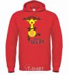 Men`s hoodie MERRY, MERRY NEW YEAR'S EVE bright-red фото