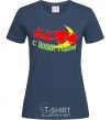 Women's T-shirt HAPPY NEW YEAR! RED navy-blue фото