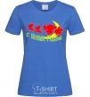 Women's T-shirt HAPPY NEW YEAR! RED royal-blue фото