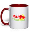Mug with a colored handle HAPPY NEW YEAR! RED red фото