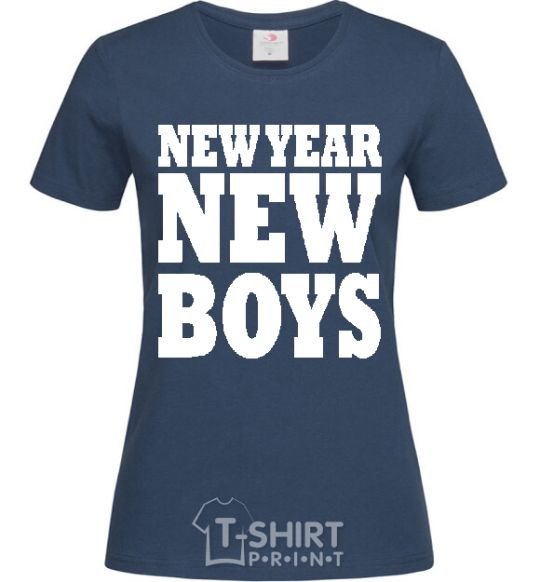 Женская футболка NEW YEAR - NEW BOYS Темно-синий фото