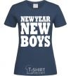 Women's T-shirt NEW YEAR - NEW BOYS navy-blue фото